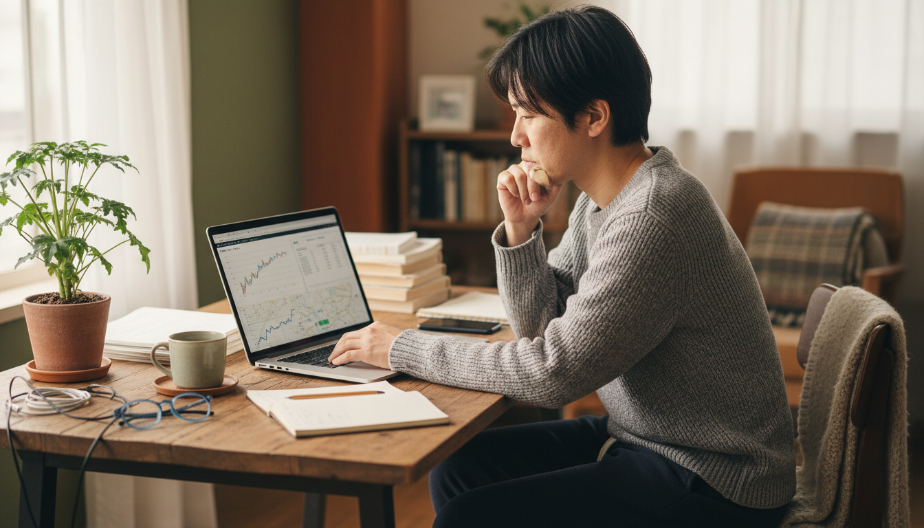 不動産売却の相場を調べる様子