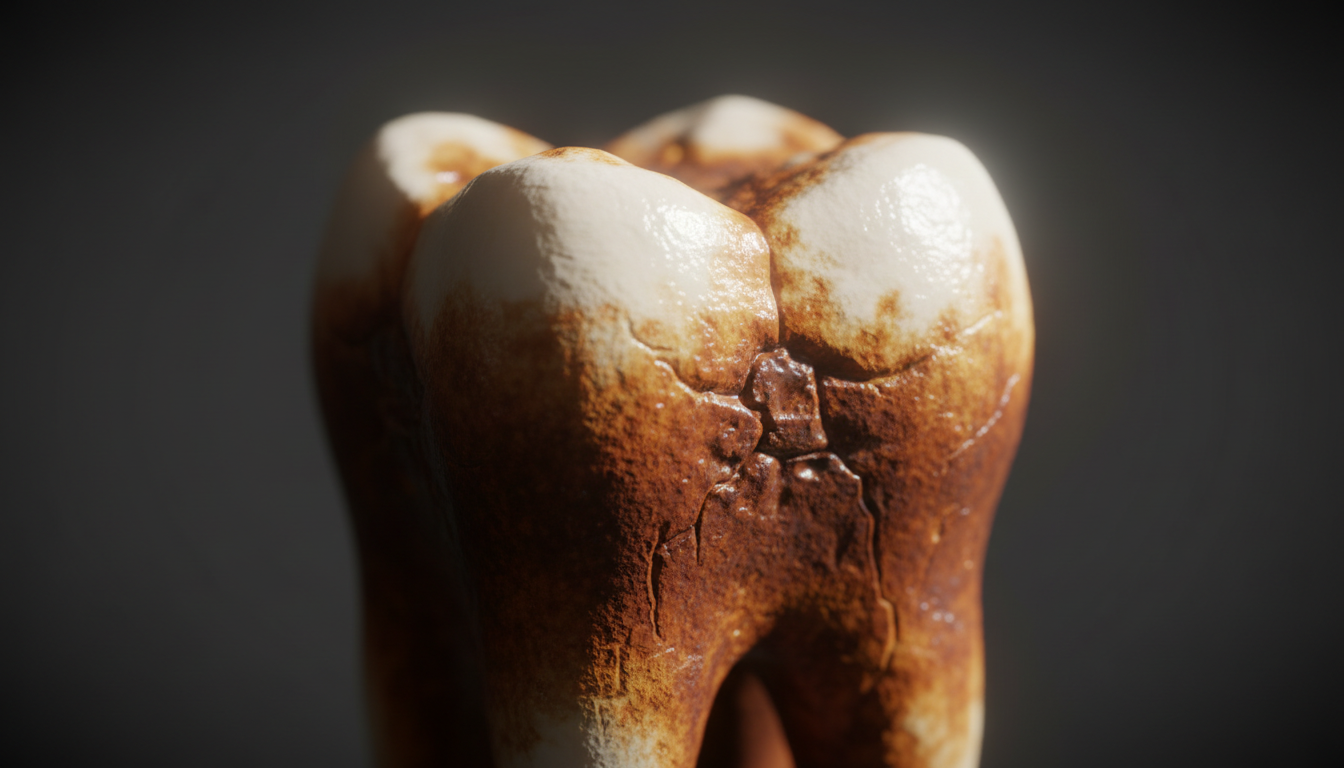 知覚過敏を放置した場合の虫歯・歯髄炎への進行リスクのイメージ