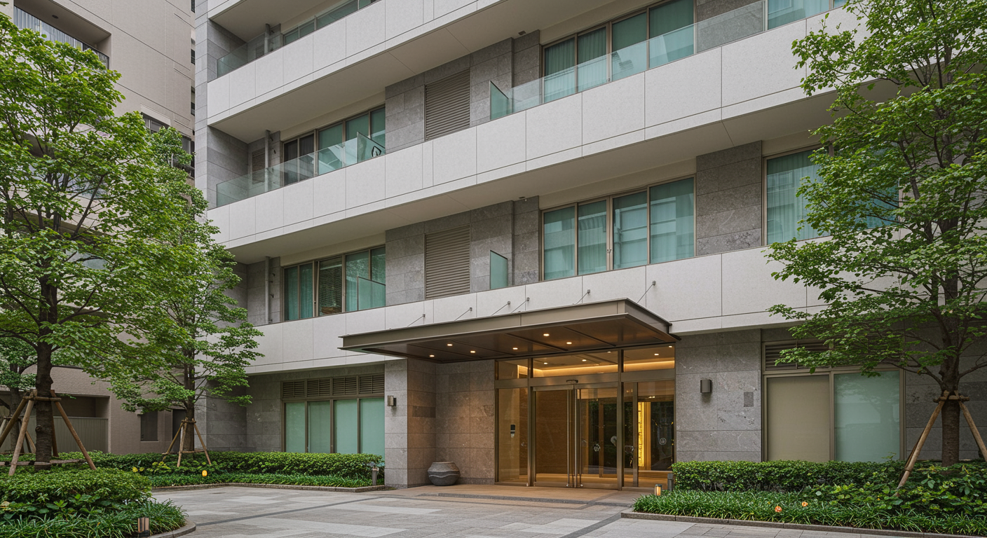 芝公園エリアの高級マンション外観