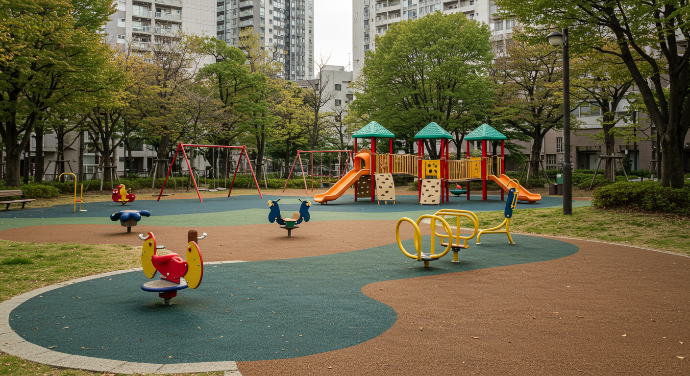 赤坂エリアの公園で遊ぶ子どもたち