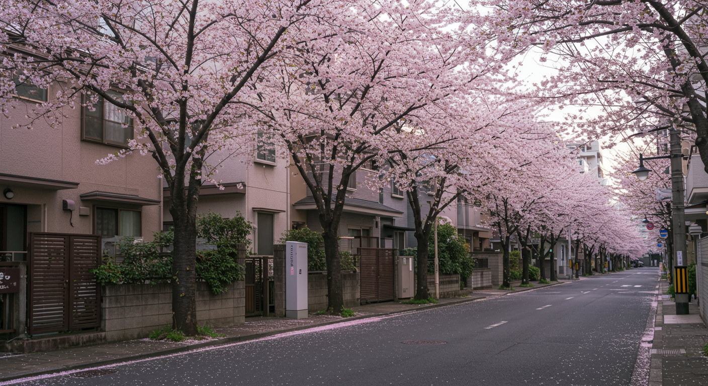 愛宕エリアの住宅街の様子