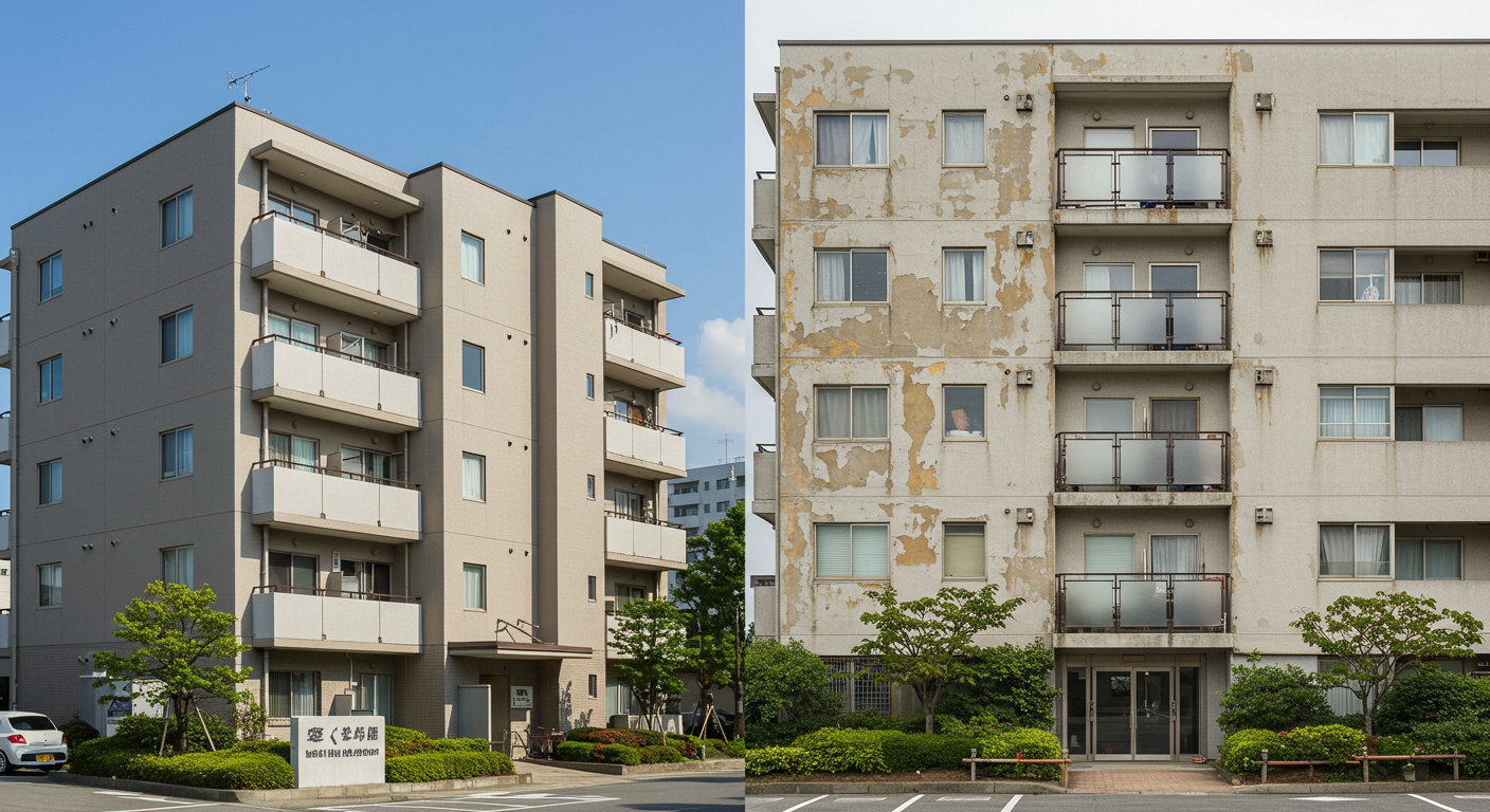 姫路市のマンション外観と管理状態の比較
