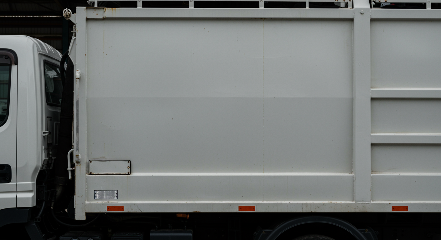 産業廃棄物収集運搬車両の側面パネル