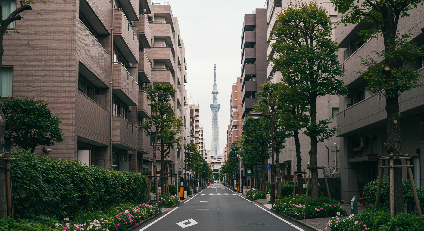 麻布台の街並みと緑豊かな環境
