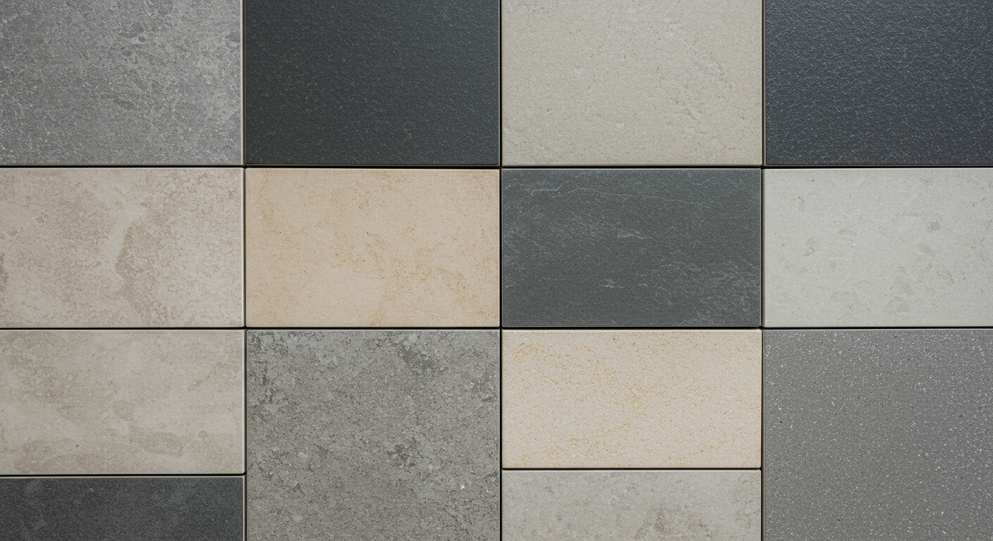 様々な種類の外構タイル