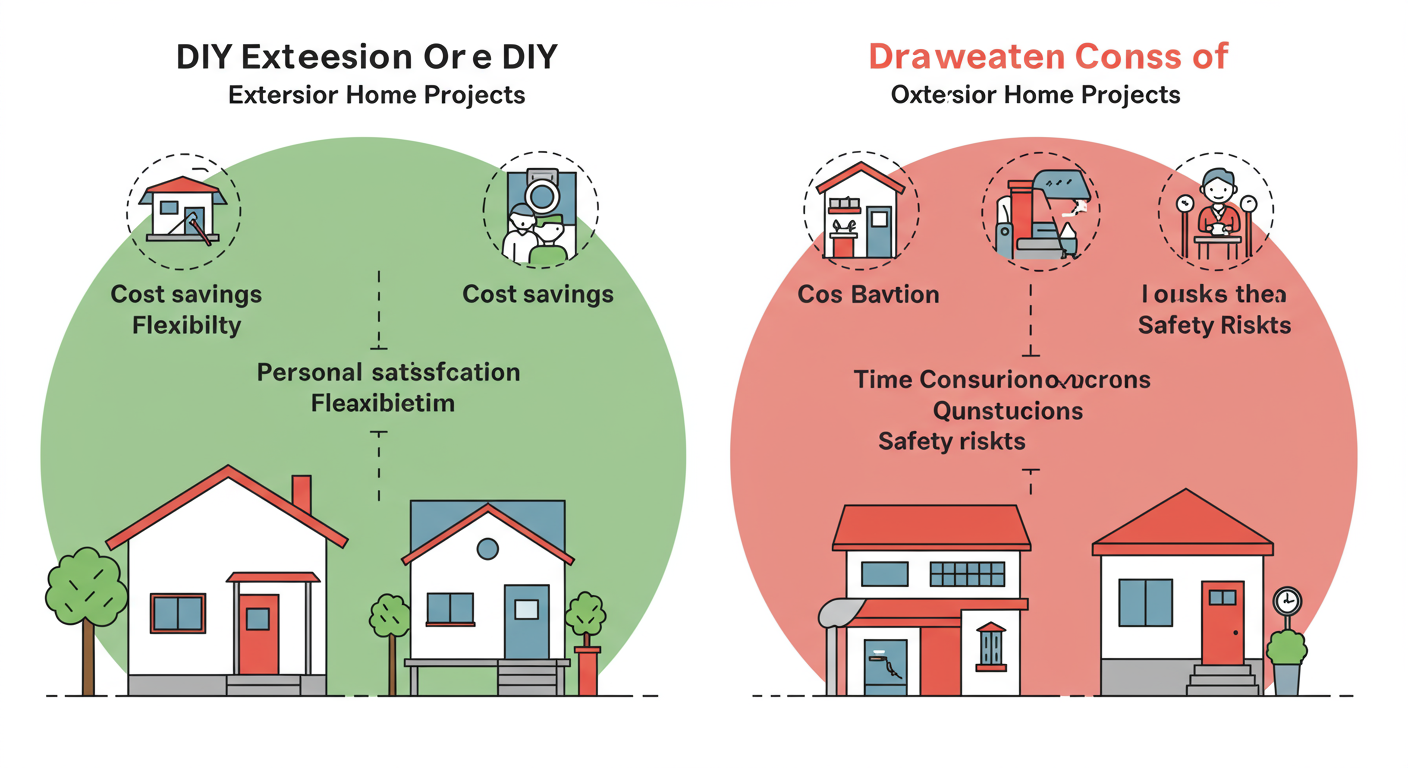 外構DIYのメリットとデメリットを示す図表