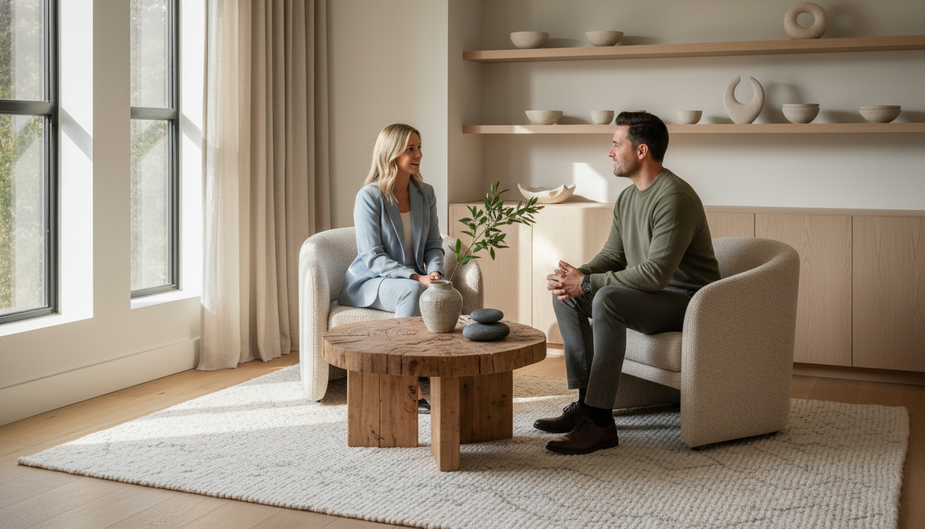 トレーニング成果を確認するカウンセリングの様子