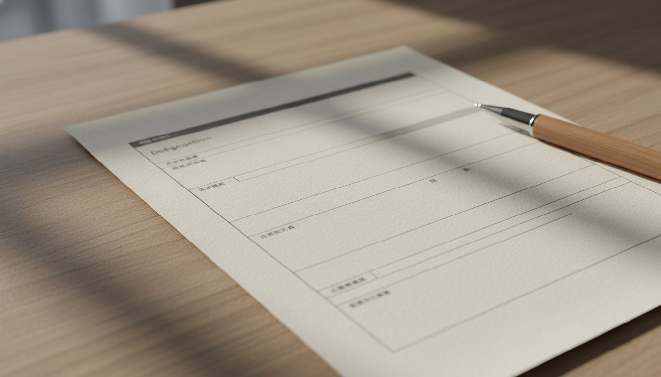 特殊車両通行許可 委任状 記入例