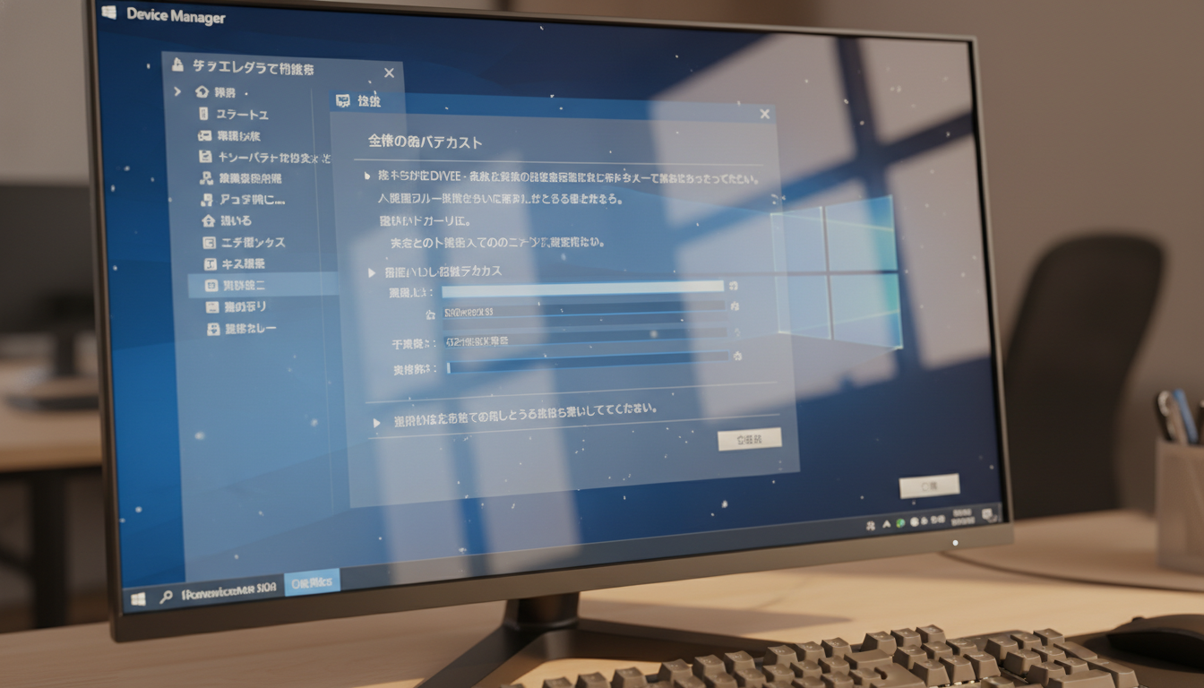 プリンタードライバー更新画面 Windows設定