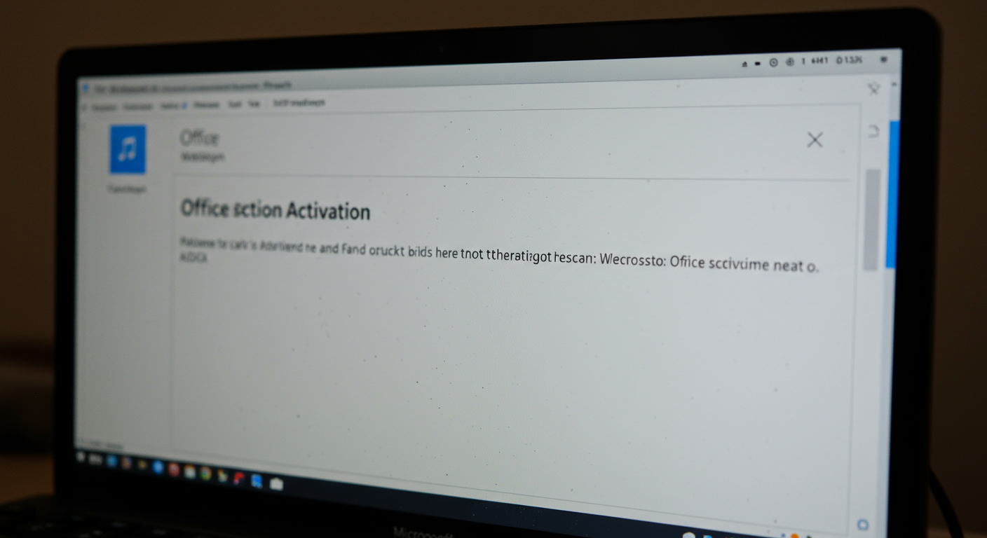 Officeアクティベーション画面の表示例