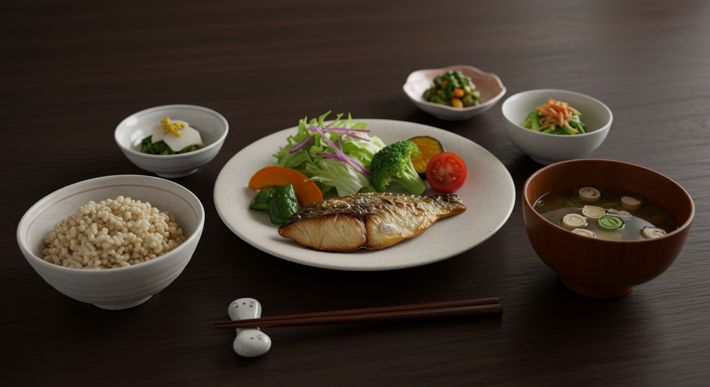 夜の健康的な食事の例