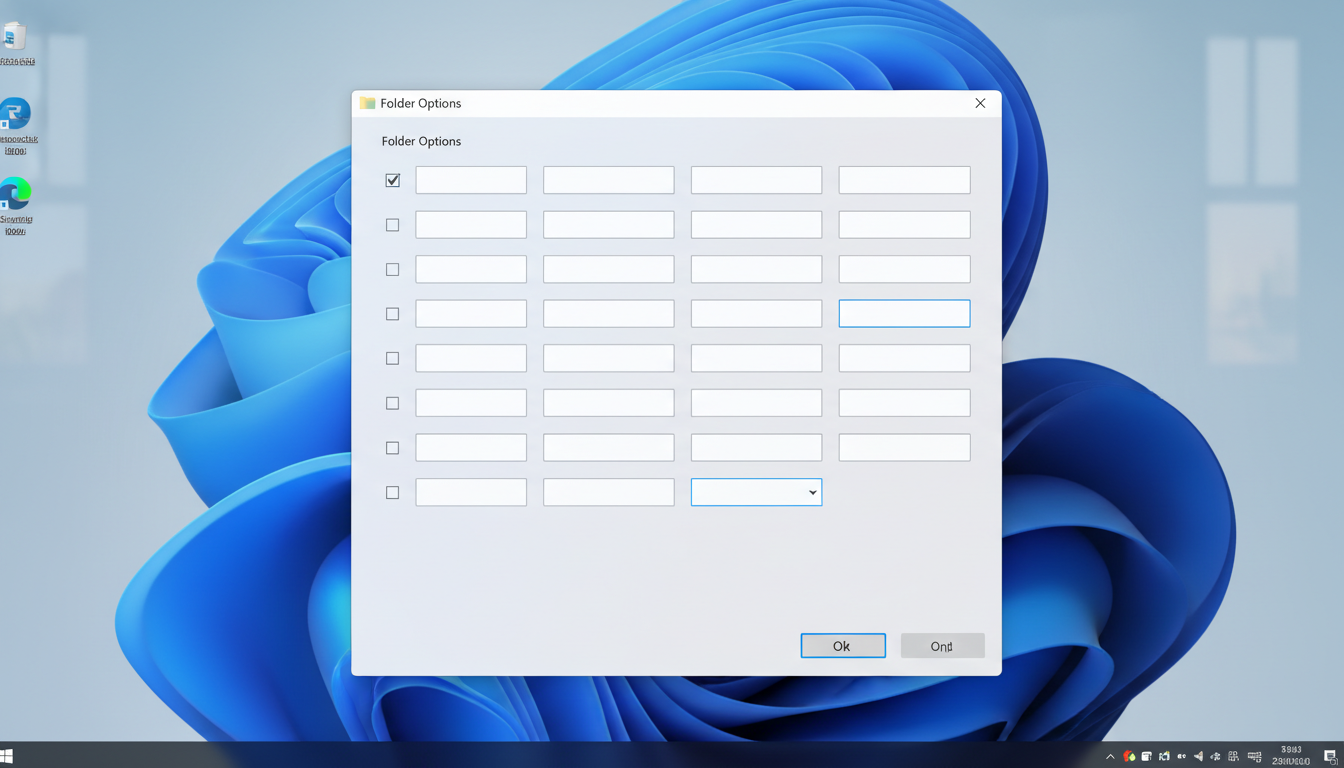 エクスプローラーのオプション設定画面