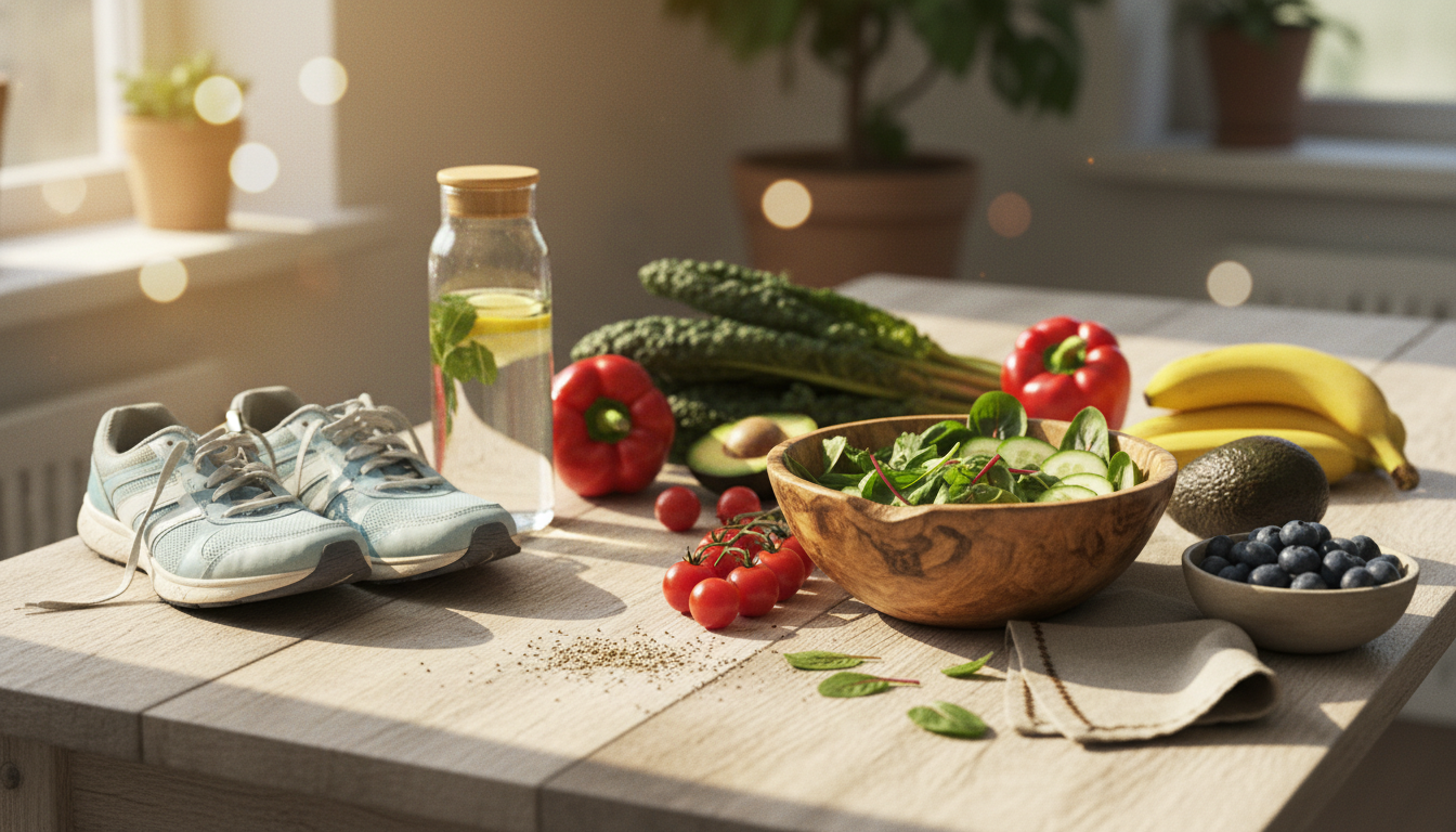 男性の体力回復 健康的な食事と運動