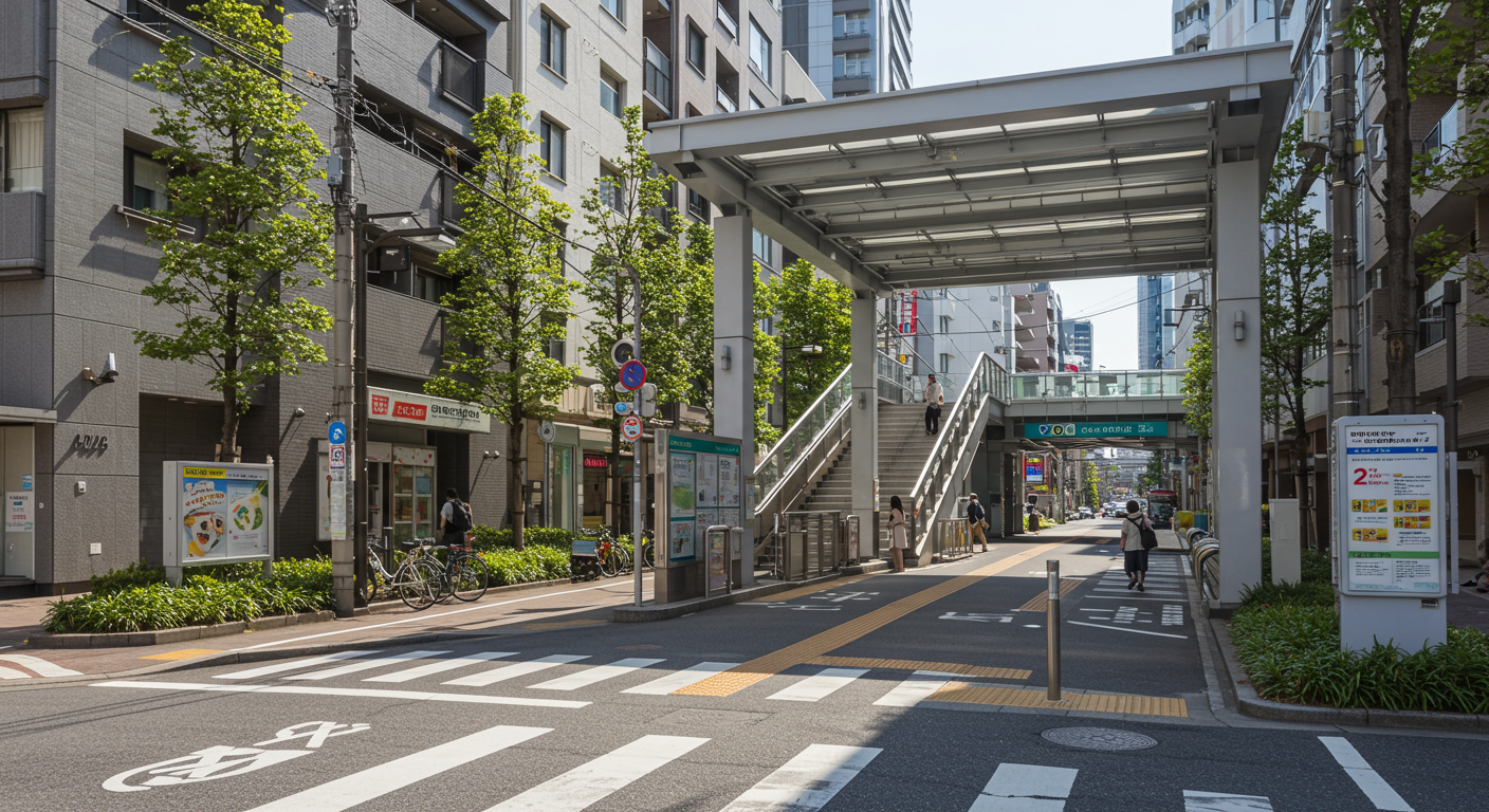 外苑前駅周辺の交通環境と駅前の風景