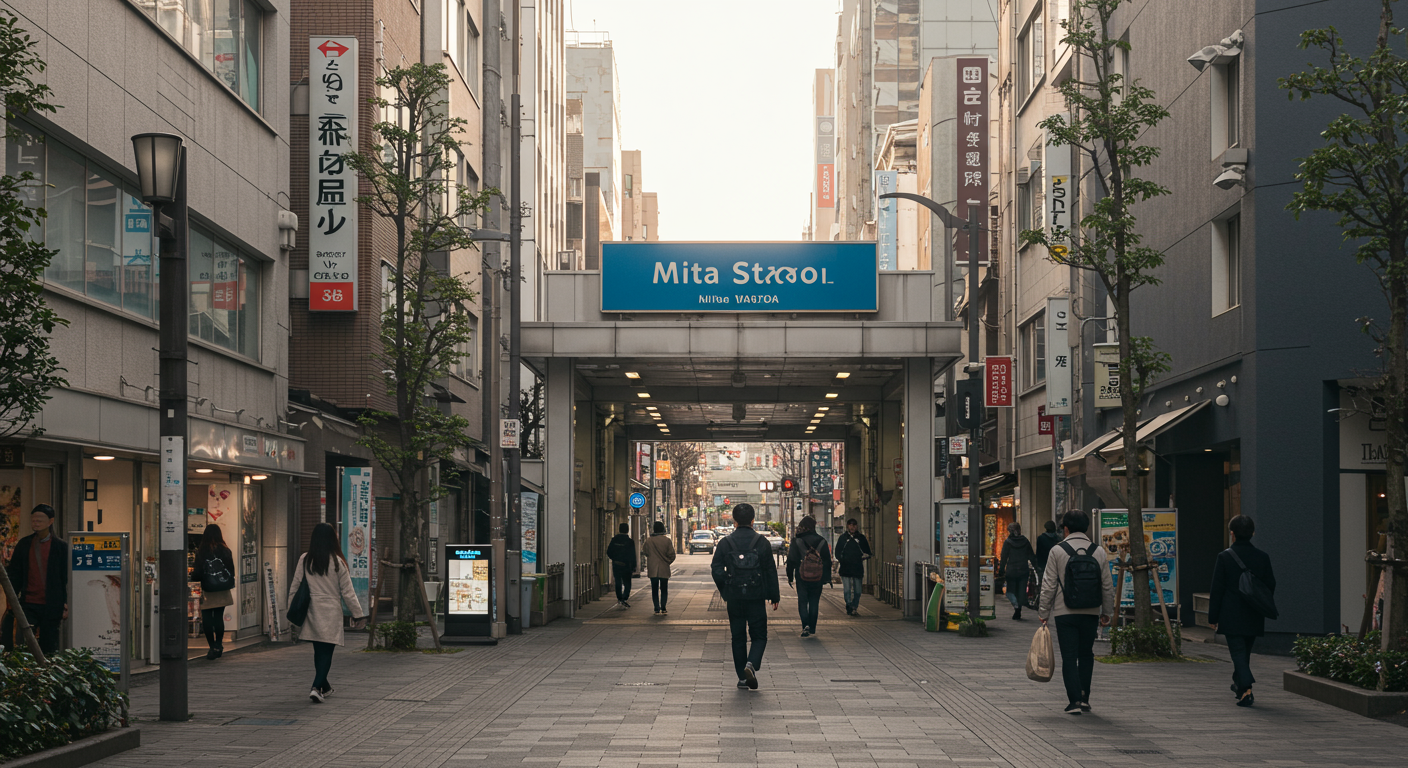 港区芝エリアの駅周辺の様子