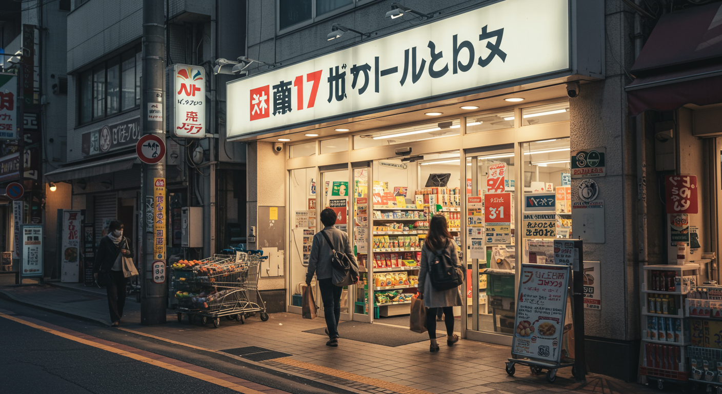 港区芝エリアのスーパーマーケット周辺の様子