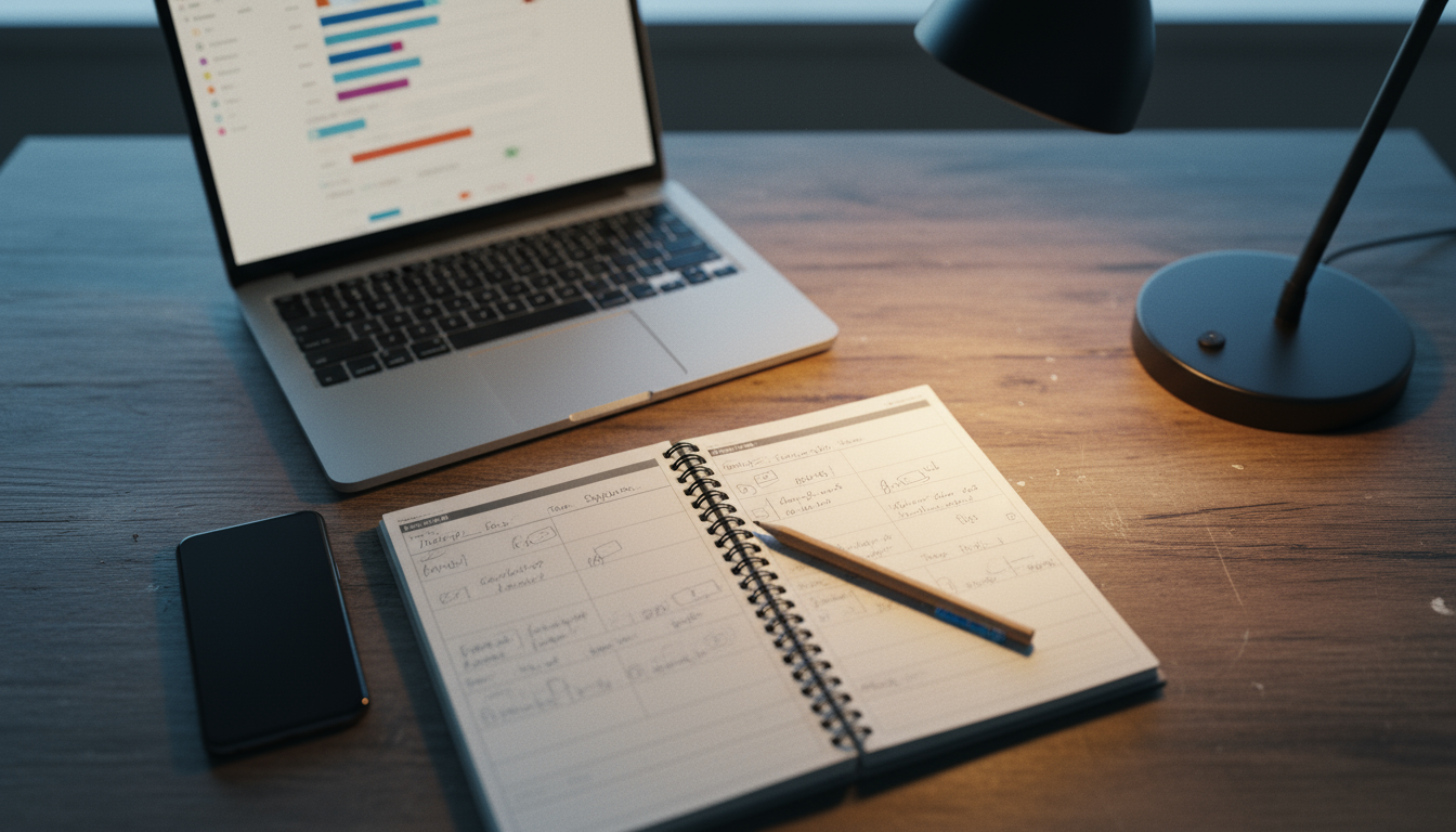 OneNoteでタスク管理を行う様子