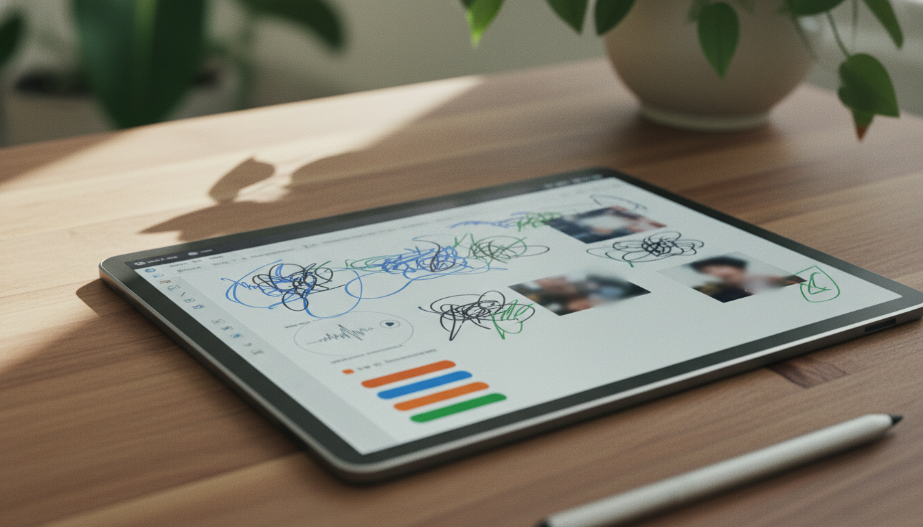 OneNoteの便利機能を活用する様子