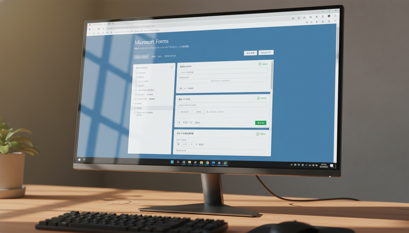Officeフォーム作成画面とダッシュボード
