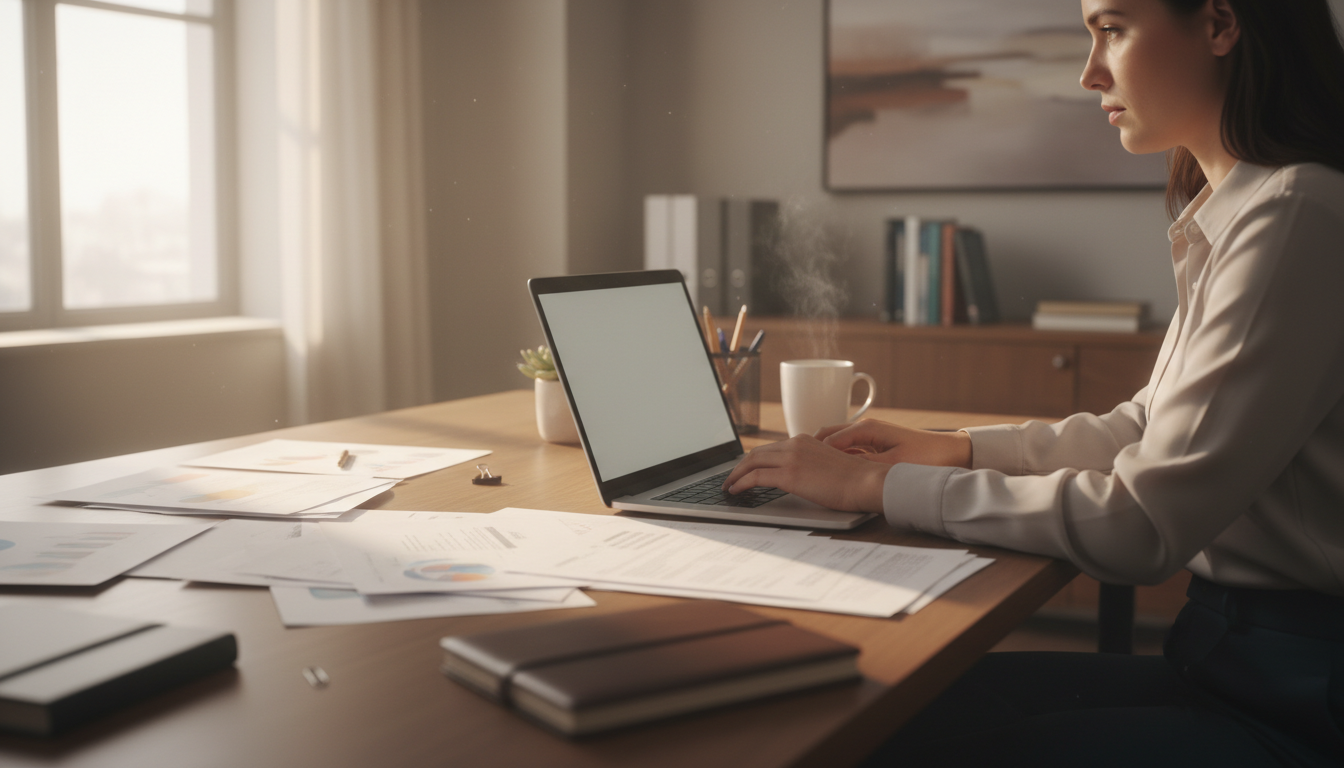 申請書類を作成する担当者