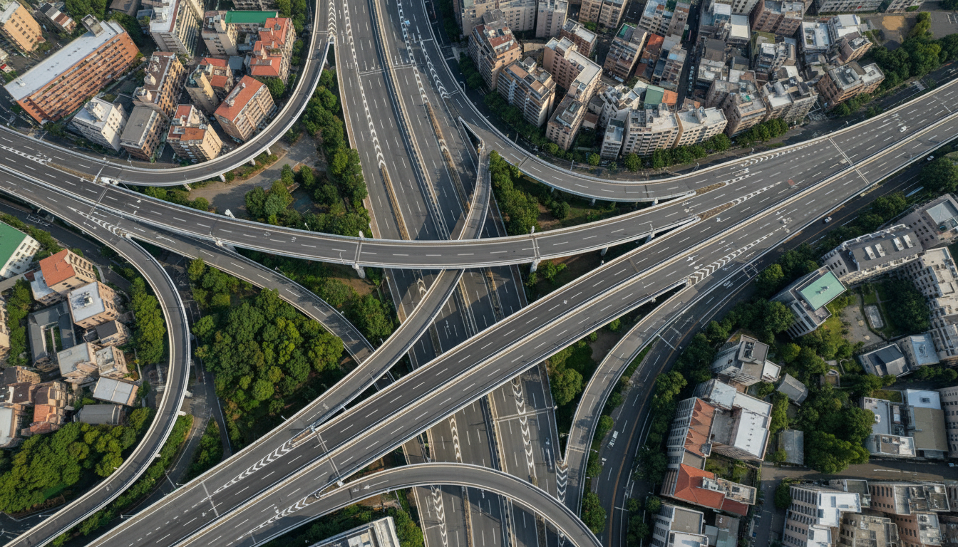 特殊車両の通行経路設定と道路管理者への申請イメージ