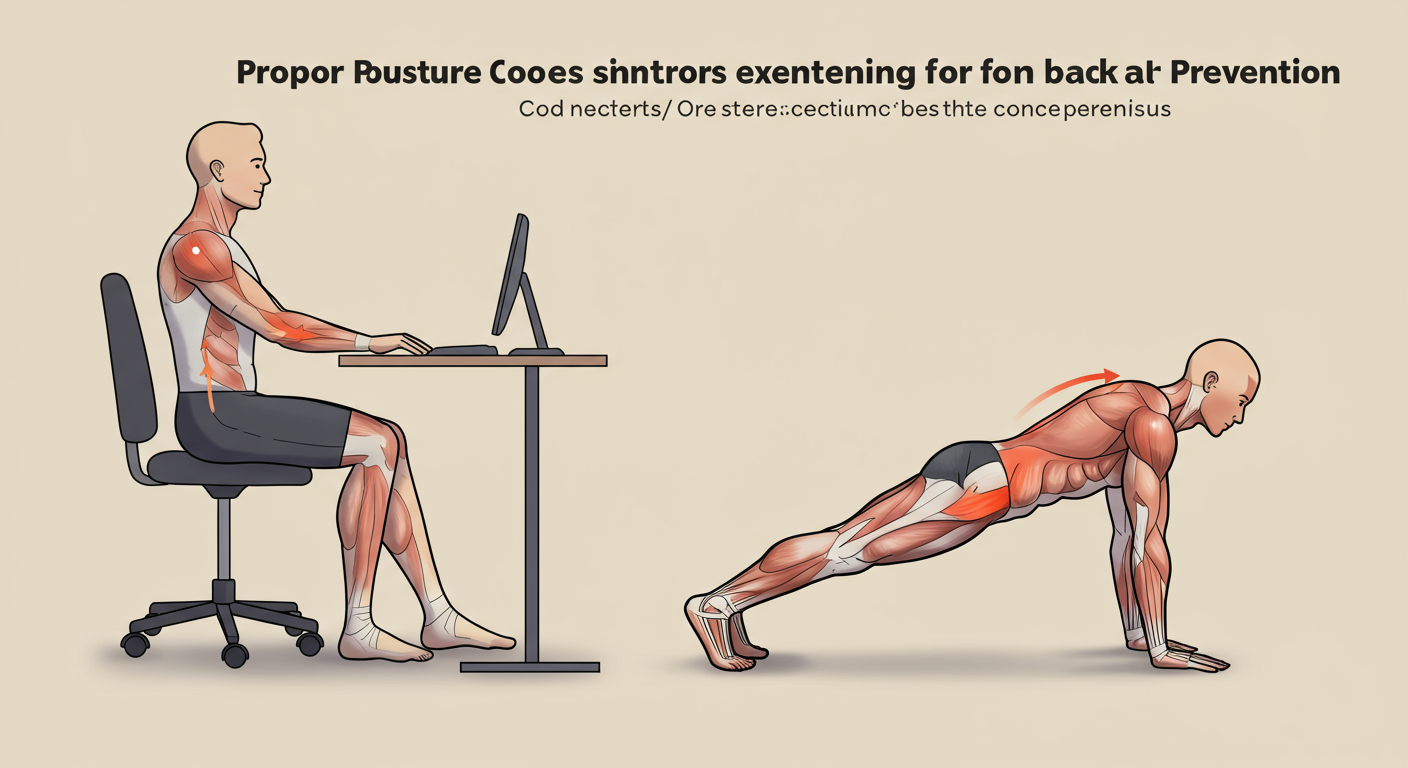 腰痛予防のための正しい姿勢とエクササイズ