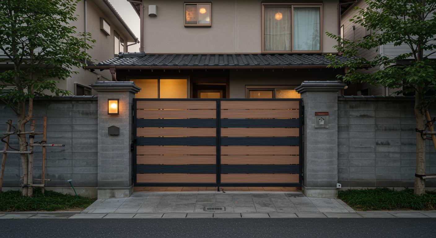 住宅の外観と調和した門扉デザインの実例