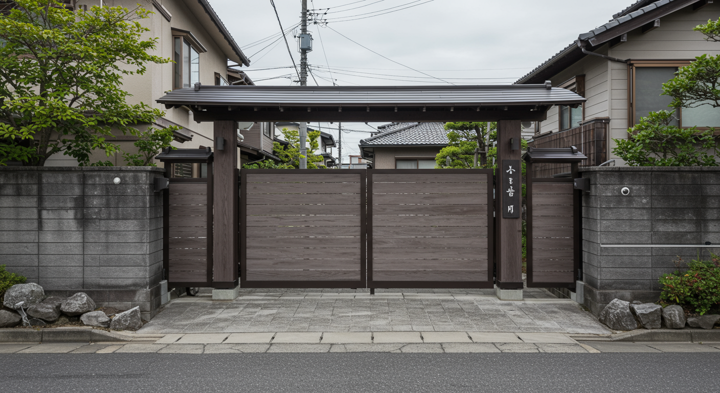 街並みと調和した美しい門扉デザイン