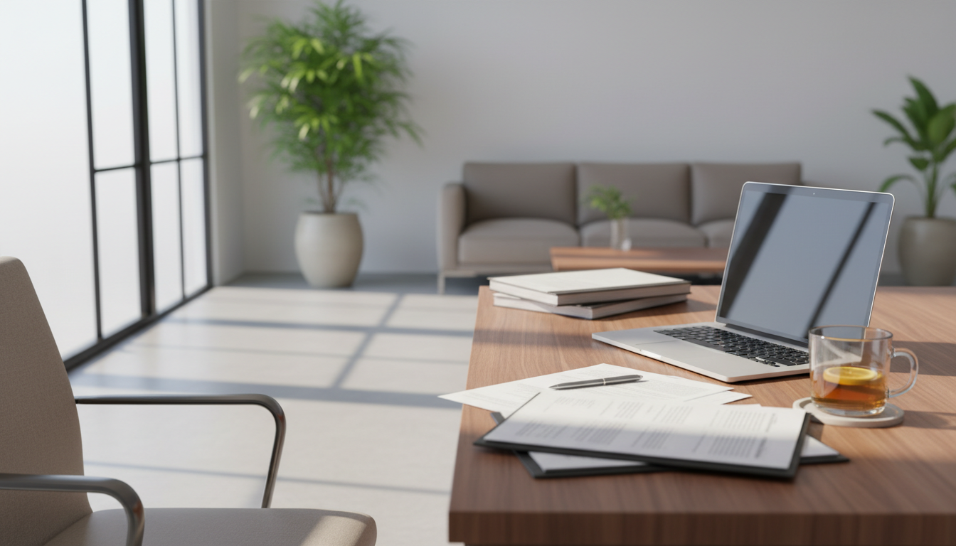 行政書士事務所での相談風景