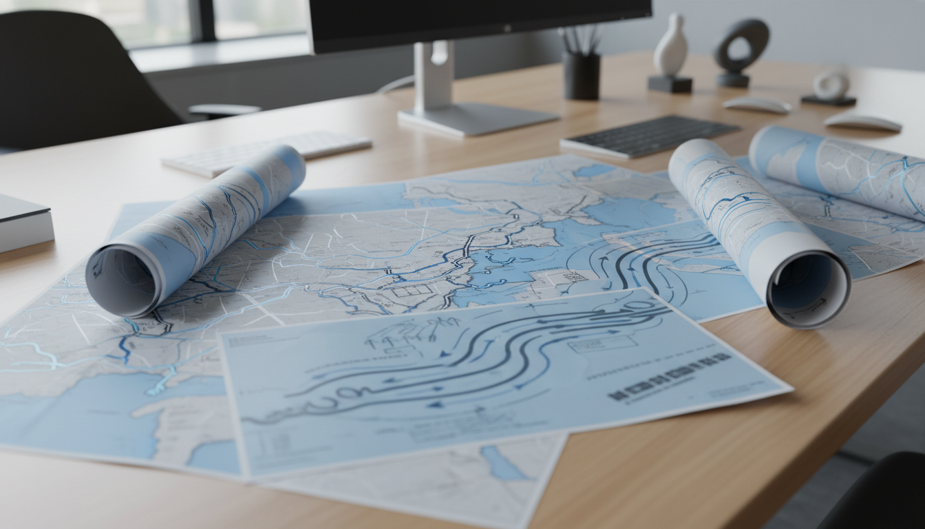 特殊車両通行許可申請の経路図と軌跡図のイメージ