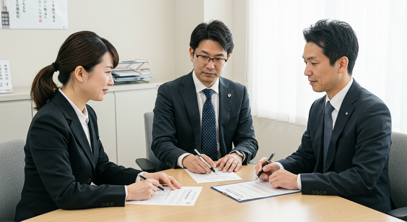 行政書士と風俗営業許可申請者の相談風景