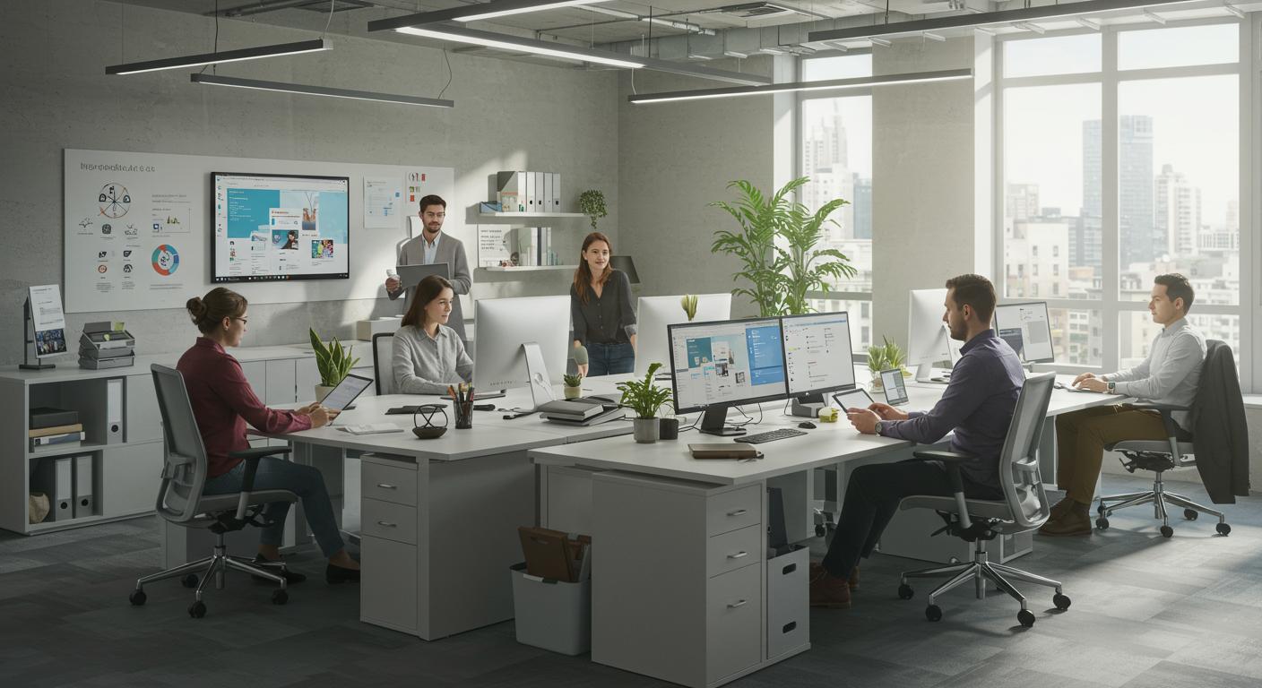 中規模企業でのMicrosoft 365活用イメージ
