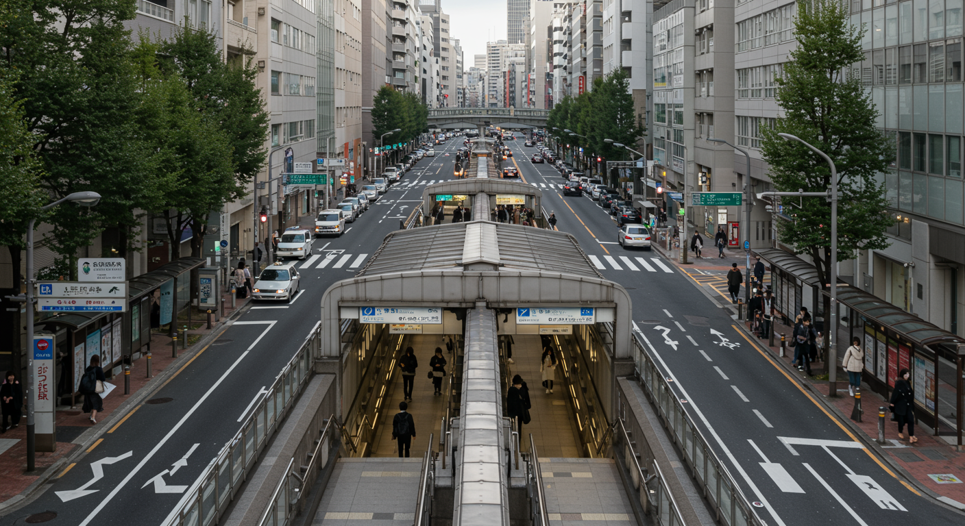 赤坂駅周辺の交通アクセスと駅前風景