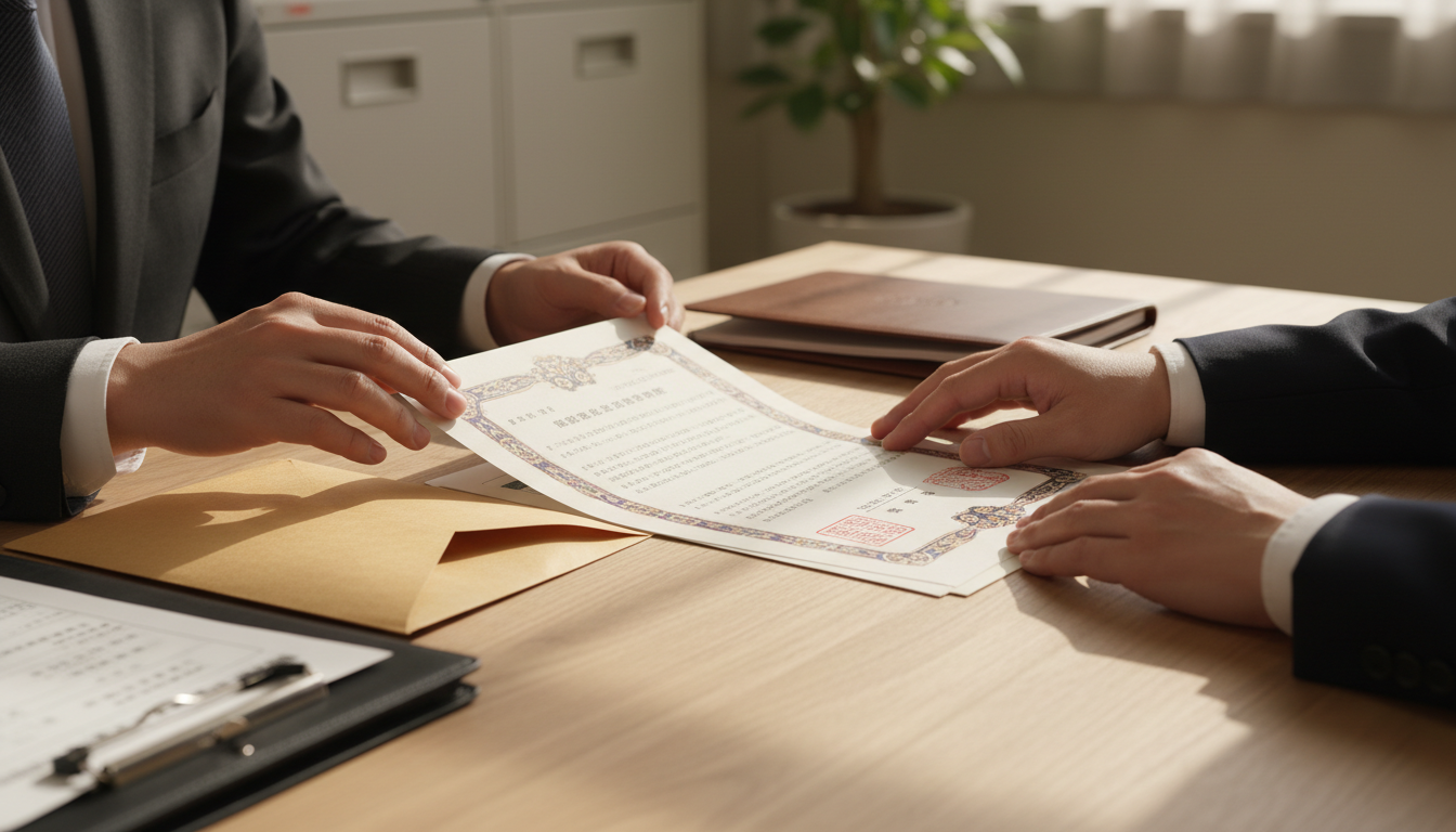 特殊車両通行許可証の受領確認