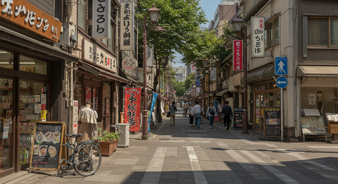 麻布十番駅周辺の賑わいと商店街