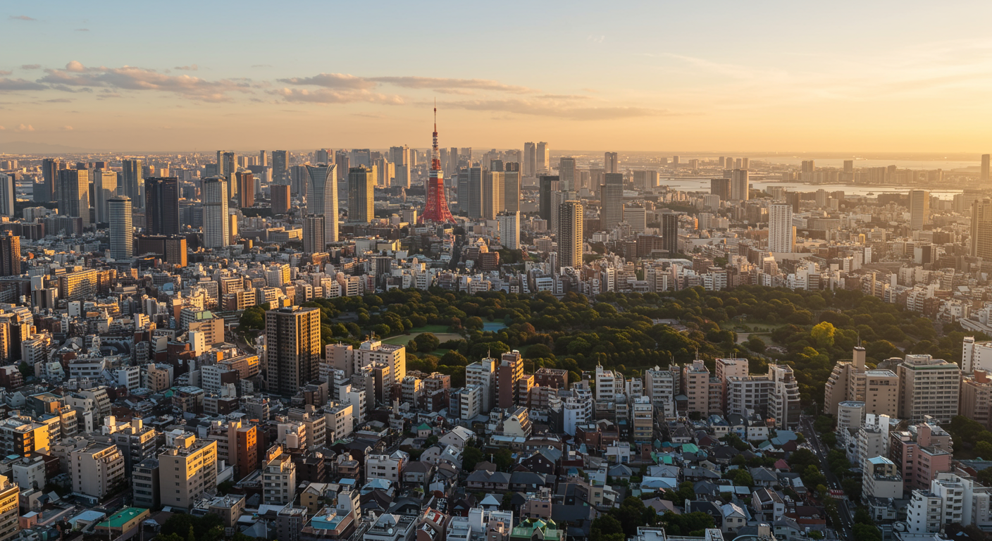 麻布狸穴町から見える東京の都市風景