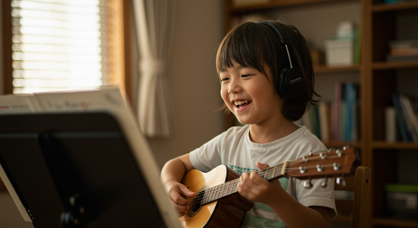 音楽を通じて自己表現する子ども