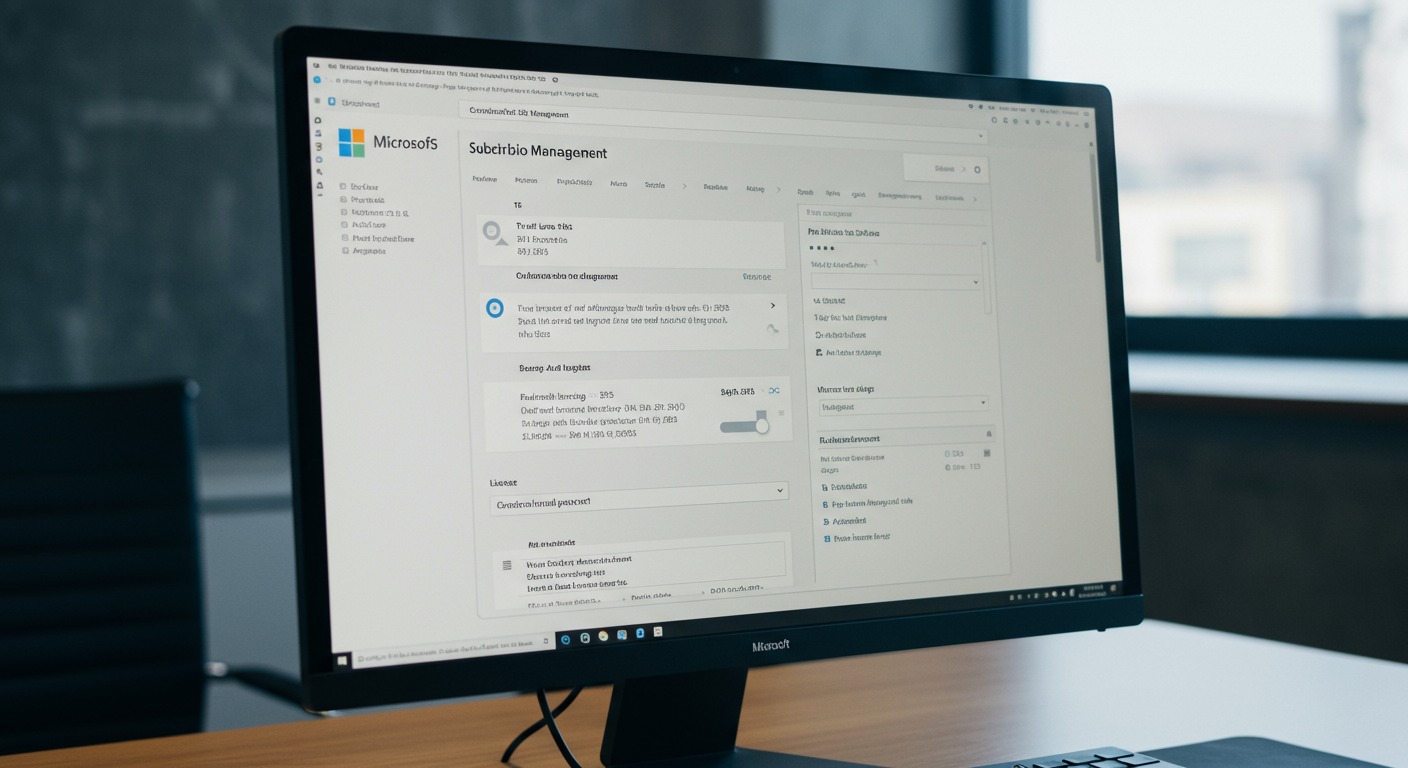 Microsoft 365のサブスクリプションライセンス画面