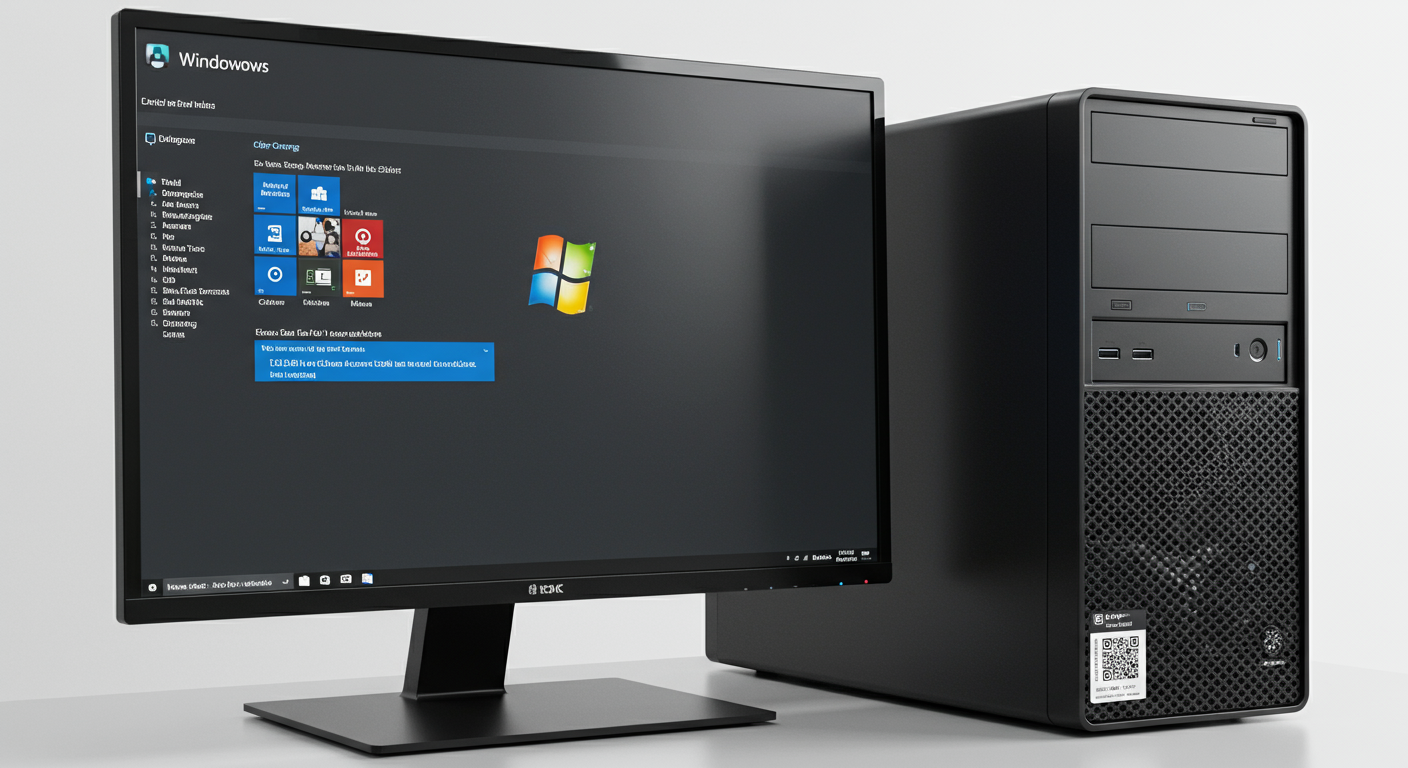 OEMライセンスが付属したWindows PCのイメージ