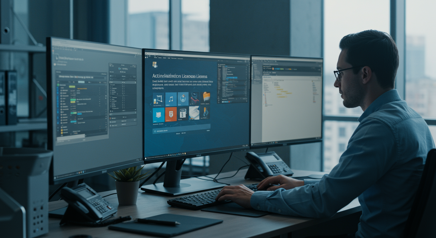 Windowsライセンス有効化作業の様子