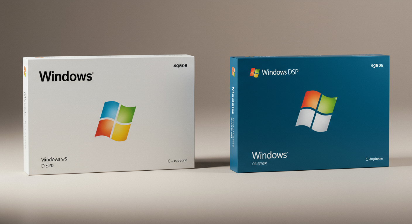 WindowsのDSP版と通常版の価格比較を示すグラフィック