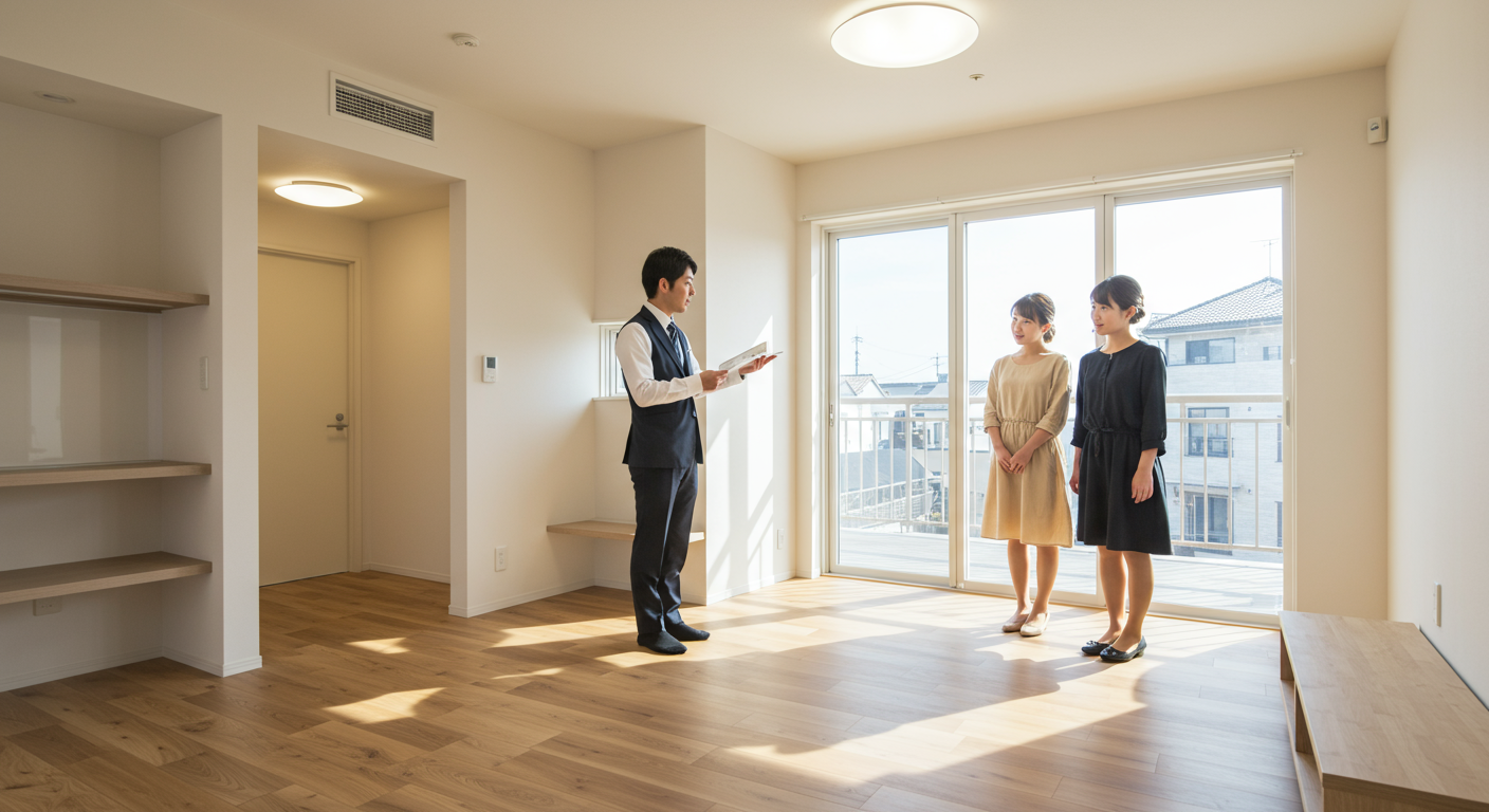 賃貸物件の内見風景