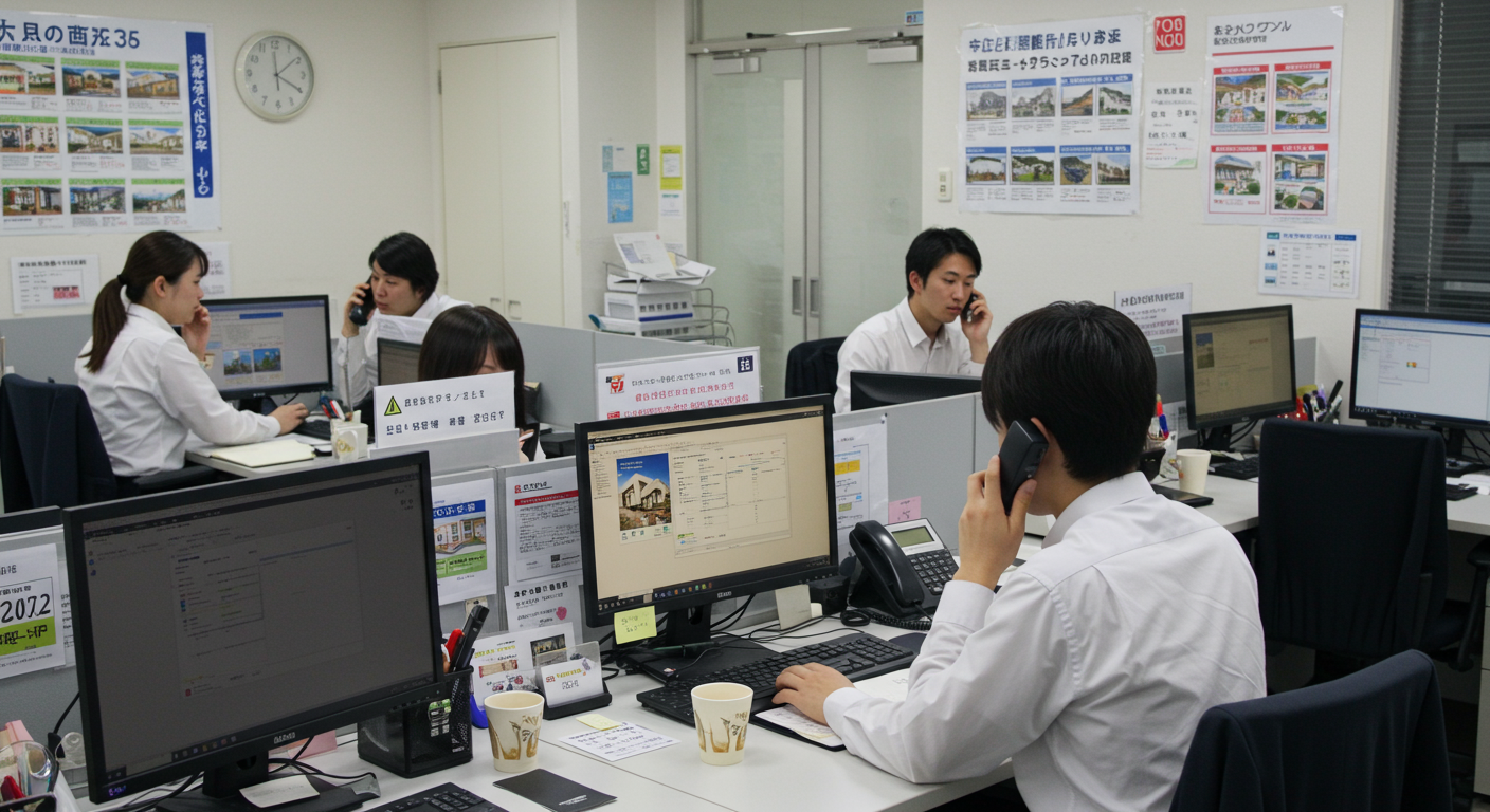 賃貸営業の業務風景