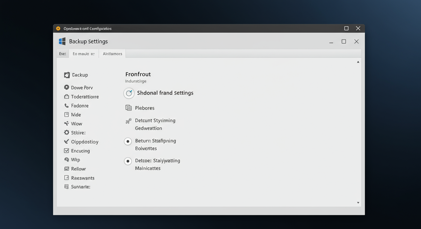 Windows 11のバックアップ設定画面