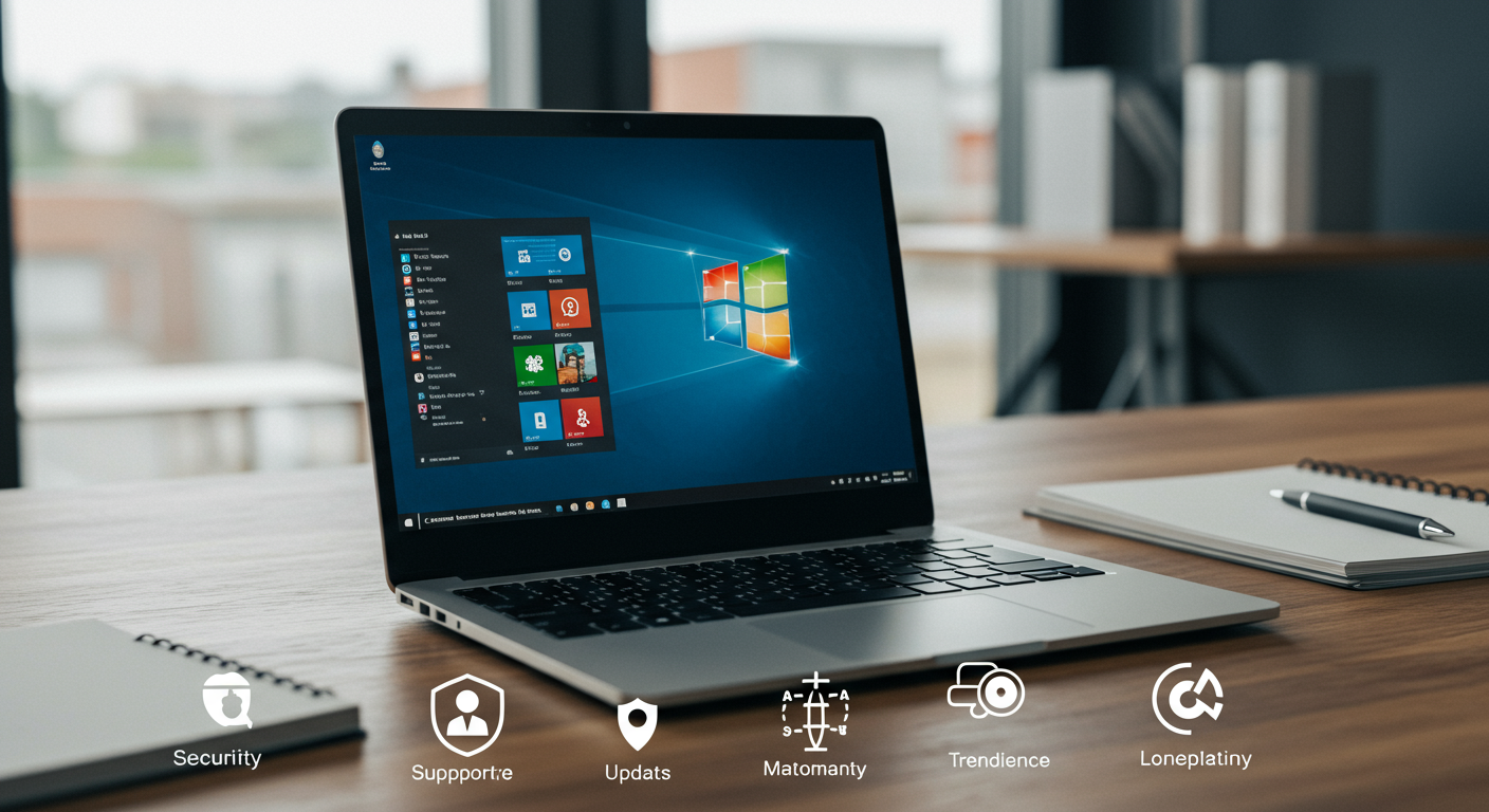 Windows公式ライセンスの5つのメリットを視覚的に表現した画像