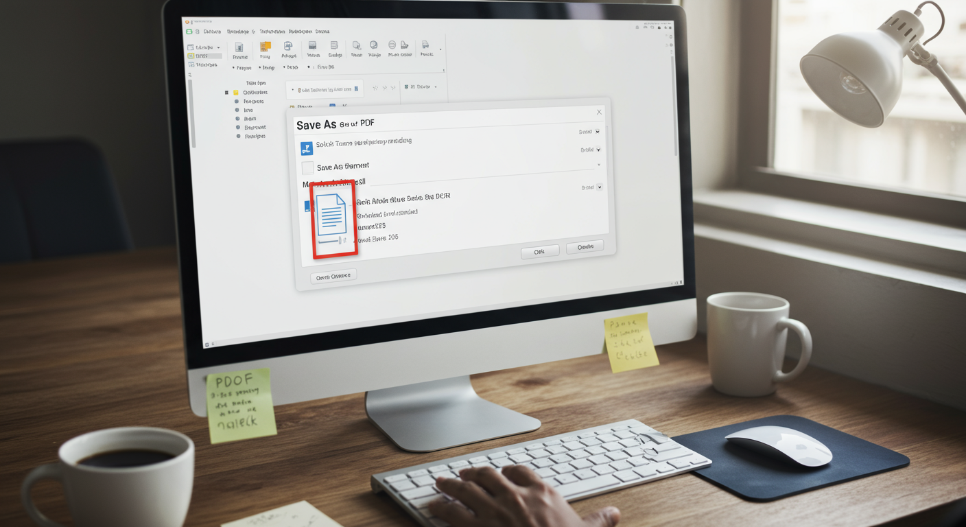 Office内蔵のPDF保存機能の使用イメージ