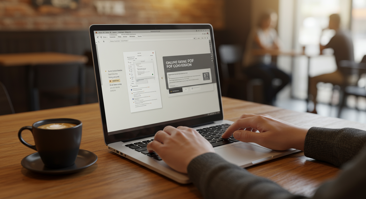 オンラインPDF変換ツールの使用イメージ