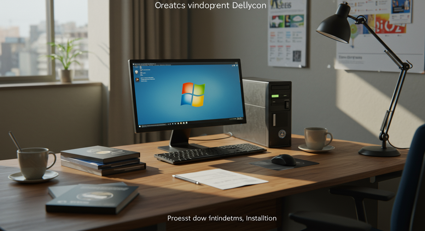 法人向けWindows導入の手順を示す様子