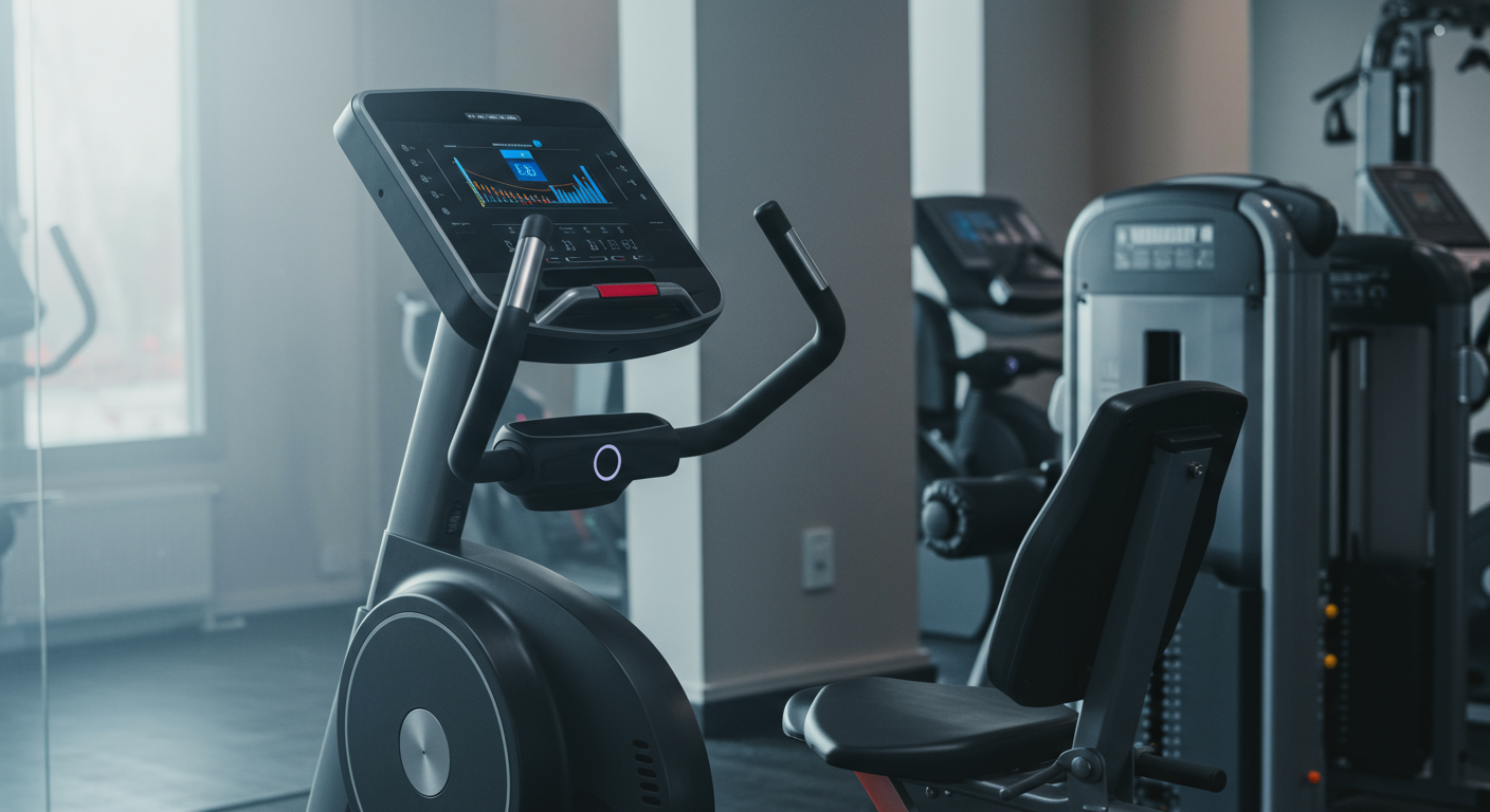 女性がAI搭載マシンでトレーニングする様子