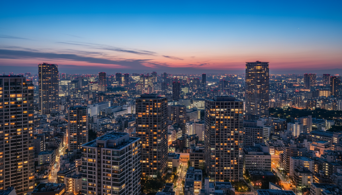 港区の高級賃貸マンションと都市景観
